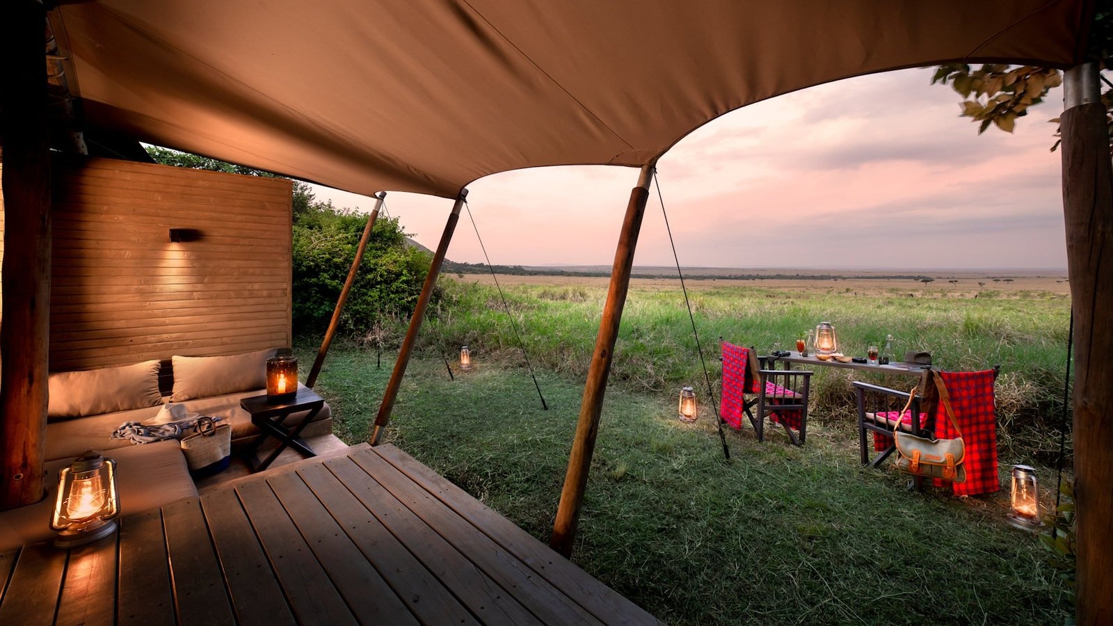 Kenya Kichwa Room Superior view tents romantic dinner at the room