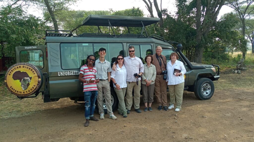 Our Guests and Guide at Ndabaka Entrance Gate